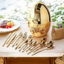 24 Piece Egg Shape Luxury Cutlery Set