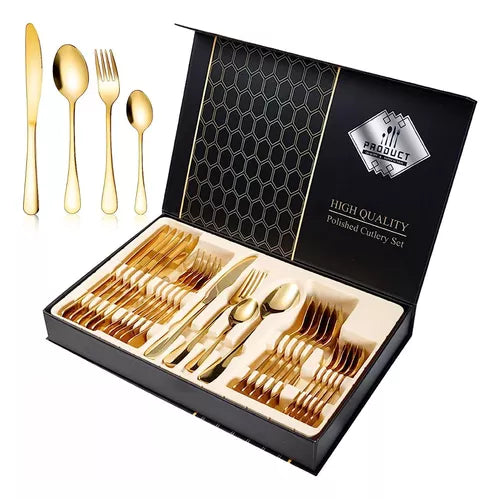 24 Piece Stainless Steel Cutlery Set - - High Quality Lot Import