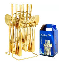 EMBOSSED DESIGN 24pcs Cutlery Set