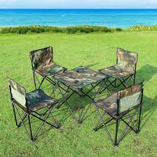 Foldable Table Chair 5pcs Set