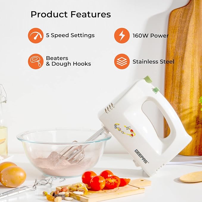 GEEPAS Hand Mixer GHM2001N