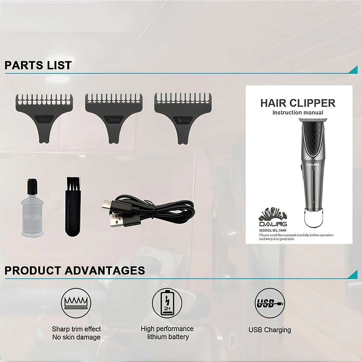 Lot Imported Daling Professional Hair Clipper DL-1640